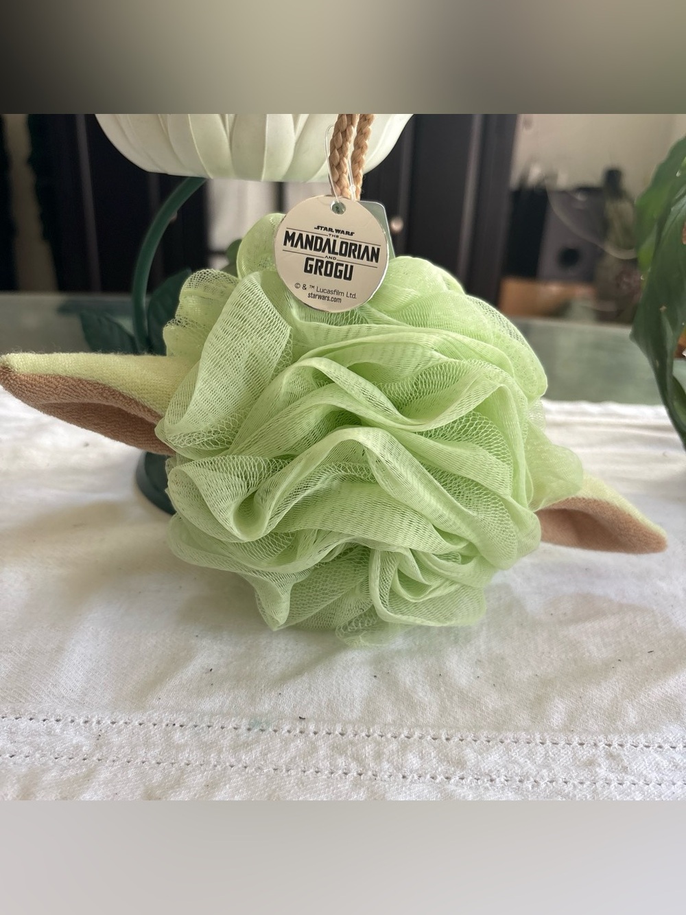 Bath & Body Works Grogu Green Bath Pouf with Ears